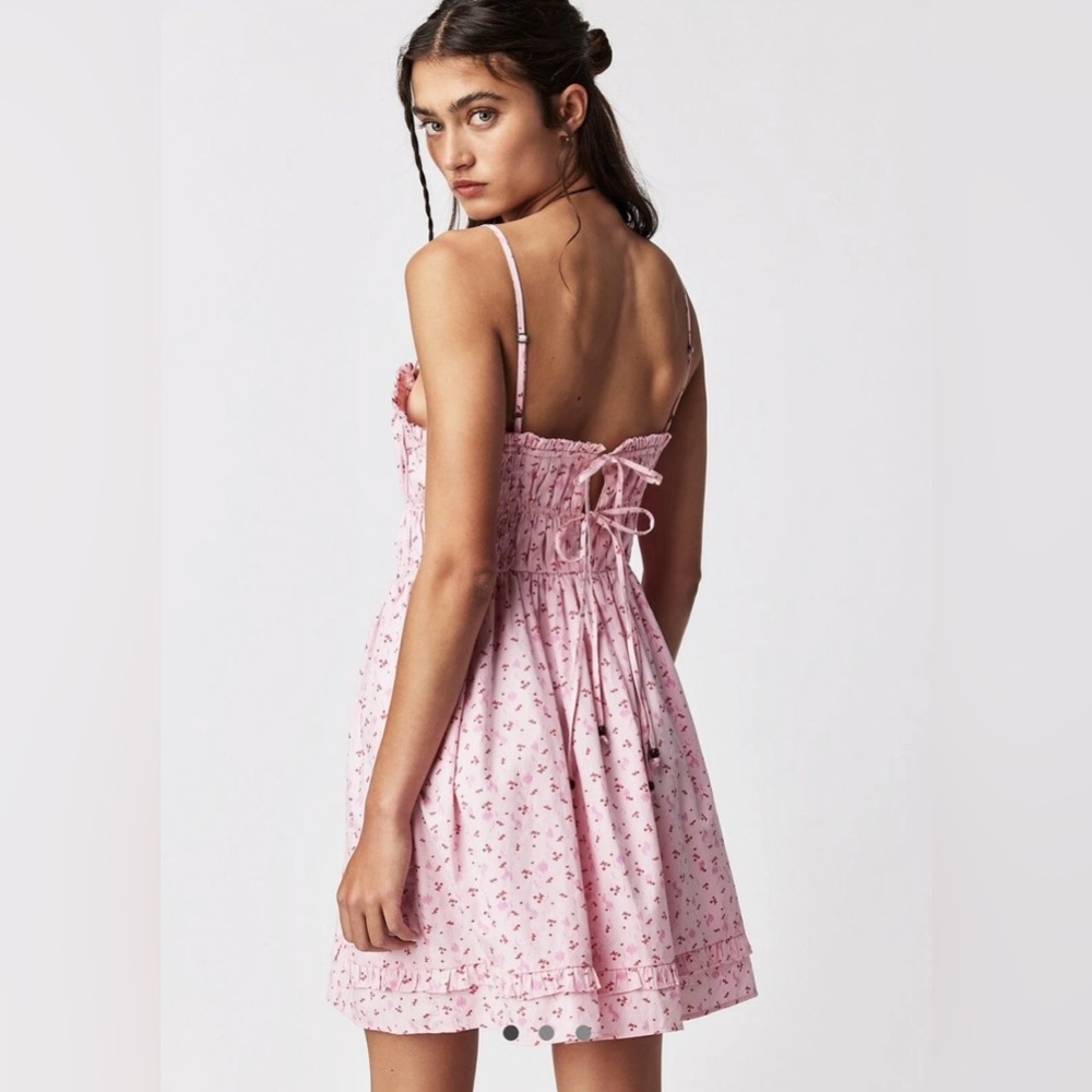 Free People Anthropologie Revolve Women’s Mini Dress Pink Floral Prairie Small